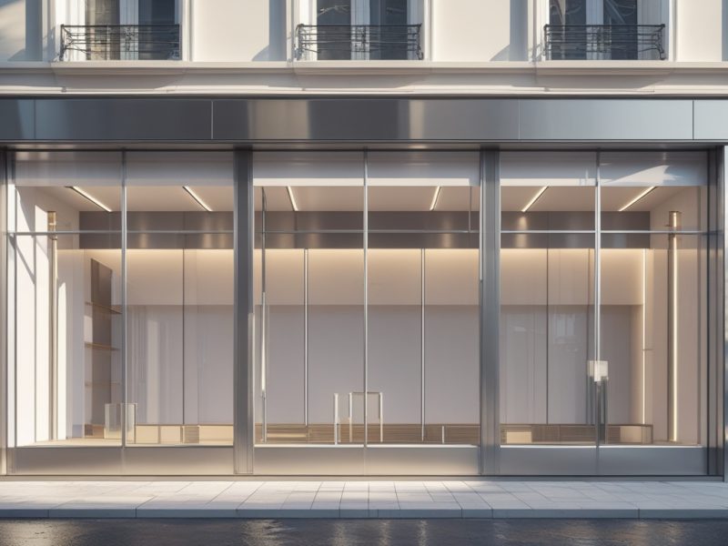 Vitrines de commerce en aluminium