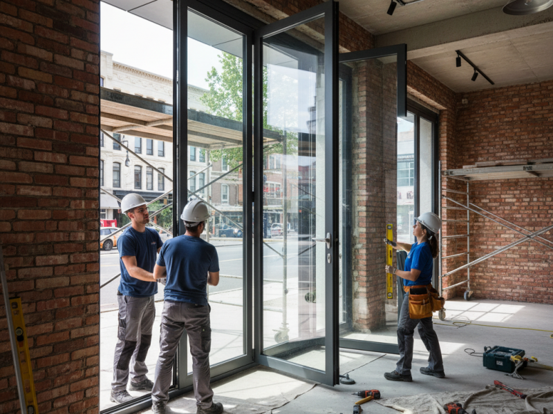Porte fenêtre (aluminium, vitrée, PVC, bois)