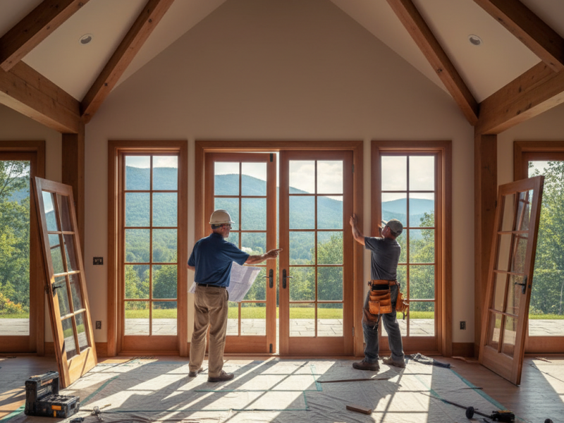 Porte fenêtre (aluminium, vitrée, PVC, bois)